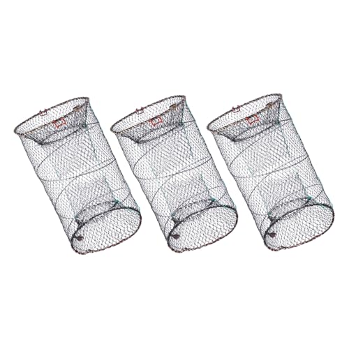 CONGARTENO 折りたたみ式釣りネット 折り畳み可能なミノートラップ 軽量ナイロンメッシュ魚かご カニ エビ ザリガニ用 鮮魚捕獲用 淡水 海水対