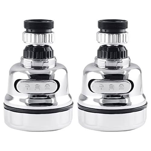 Hitefu 2Pcs Kitchen Faucet Sprayer Head 360° Rotatable Movable Kitchen Faucet Head With Pure Copper Joint Stainless Steel Faucet Sprayer Head For Showe, Wash Dishes, Wash Fruits #TOP7