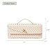 JYG Woven Handbag for Women Fashion Evening Shoulder Bag PU Leather Handmade Clutch Purse Beige Casual Crossbody Bags 2024