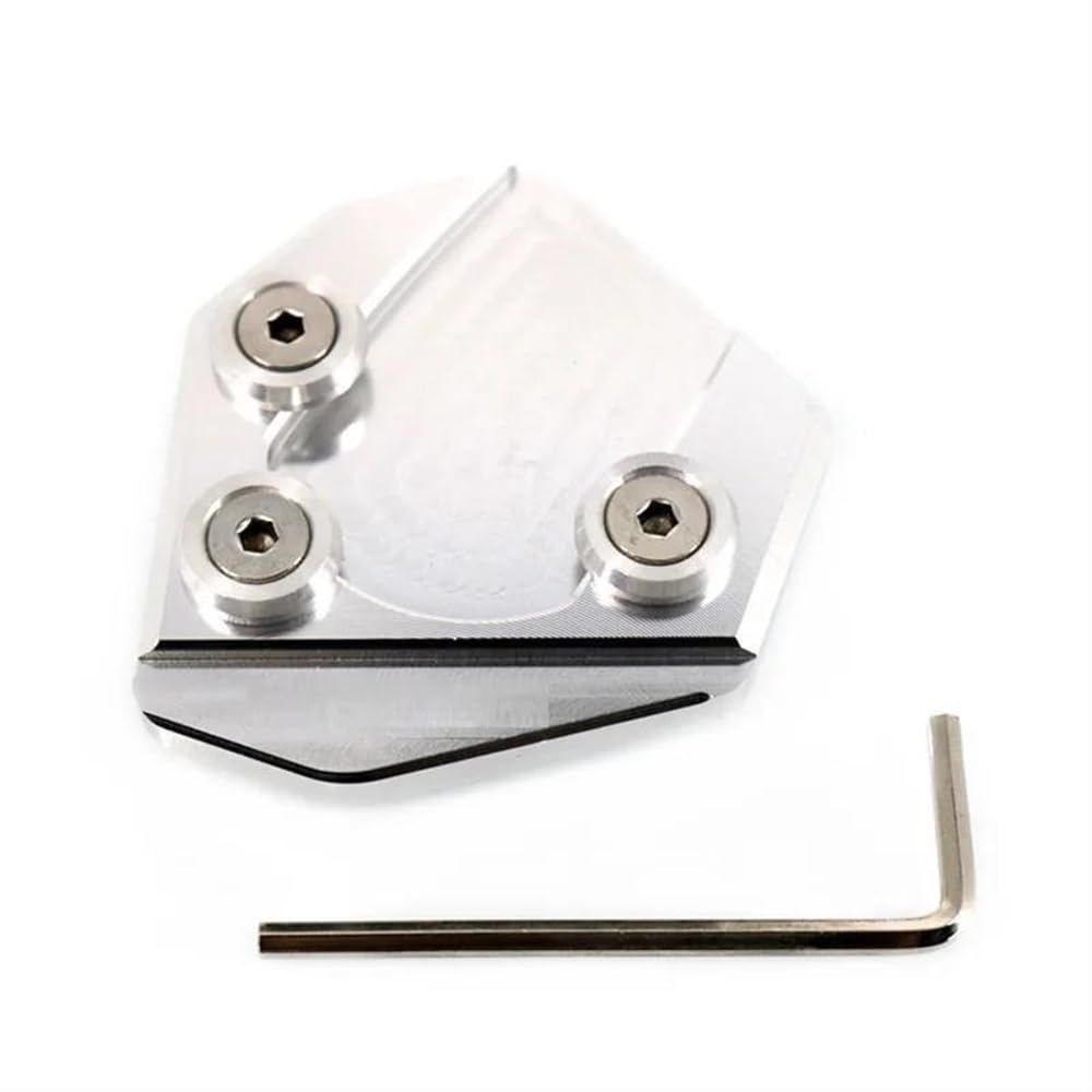 Béquille latérale moto pour Yamaha Force 155 et Smax 155, extension d'appui en aluminium argent