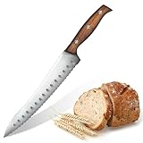 Serrated Bread Knife for Homemade Bread,Forged High Carbon...