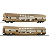 1 Stück Roco 6280025 TT 2-TLG. Set 1: Doppelstockwagen, DR, Ep. IV