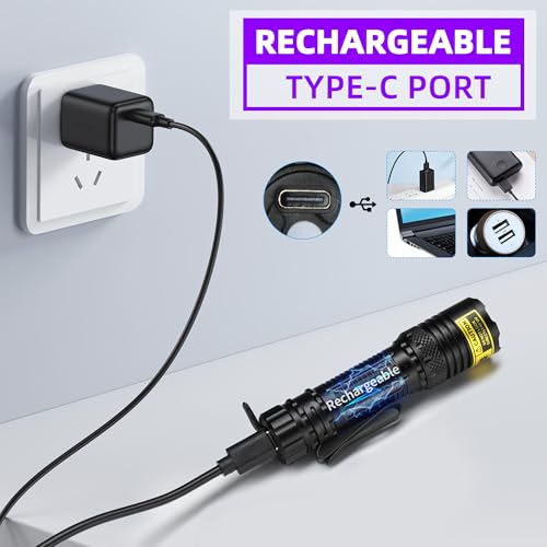 DARKBEAM UV Flashlight 395nm Black Light, Mini & Powerful USB-C LED Rechargeable, Focusable Woods Lamp, Water Resistant, Pet Urine & Uranium Glass Detector, Curing Resin - Image 6