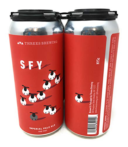 Threes Brewing Sfy Dipa 4Pk Can, 16 Fz #TOP3