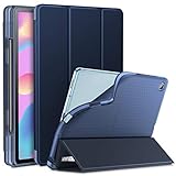 INFILAND Funda para Galaxy Tab S6 Lite con S Pen Holder, Delgada Translúcido Back TPU Case Cascara con Auto Reposo/Activación Función para Samsung Galaxy Tab S6 Lite 10.5 2020 P610/P615,Azul Oscuro