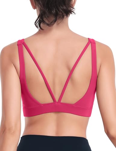 HeyNuts Wonder Sports Bras for Women Medium Support Yoga Bras Workout Bras with Removable Pads,A-D Cups