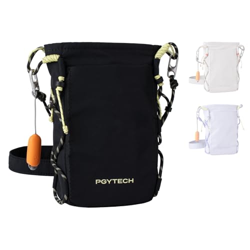 PGYTECH OneGo Sacoche Bandoulière Loisirs pour Téléphone, Pochette Appareil Photo Légère à Cordon, pour iPhone Série 12-17/Ricoh GR/Osmo Pocket, Sac Street Photography avec Interface DIY (Noir)