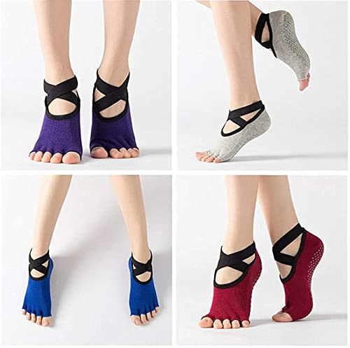 Calcetines de yoga antideslizantes para pilates ballet y fitness en gimnasio 5