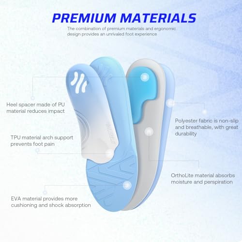 Image of VALSOLE Plantar Fasciitis Relief Insoles - Heavy Duty Arch Support Inserts for Men and Women - All Purpose Orthotic Insoles for Foot Pain Relief - Comfort Insert for Work, Walking, Hiking