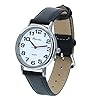 Ravel Unisex Easy Read Watch with Big Numbers - Black/Silver Tone/White Dial #1