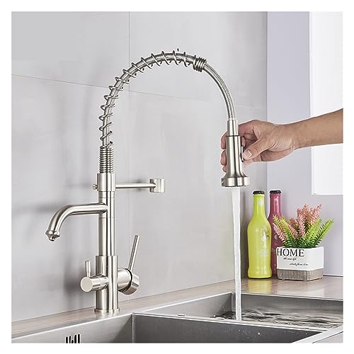 Filtre à eau pure robinet de cuisine extractible chrome contre eau calcaire - 3