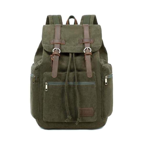 Bluboon-Girls-School-Backpack-Women-College-Bookbag-Lady-Travel-Rucksack-156Inch-Laptop-Bag-with-Charge-PortCorduroy-Army-Green Bluboon Girls School Backpack Women College Bookbag Lady Travel Rucksack 15.6Inch Laptop Bag with Charge Port(Corduroy Army Green