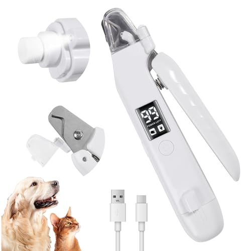 2-in-1Dog Nail Clippers & Dog Nail Grinder,Dog Nail Trimmers with LED Lights,USB Rechargeable,Quick Sensor and Splash Guard,Cat Nail Clippers Trimmers for Small,Medium,and Large Dogs & Cats - image 8