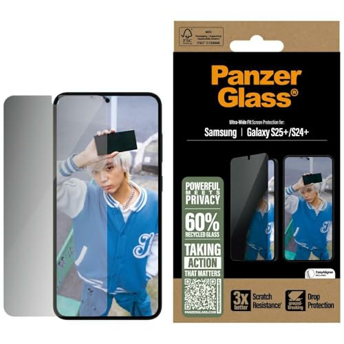 PanzerGlass Protection écran Samsung Galaxy S 2025 Plus anti espion