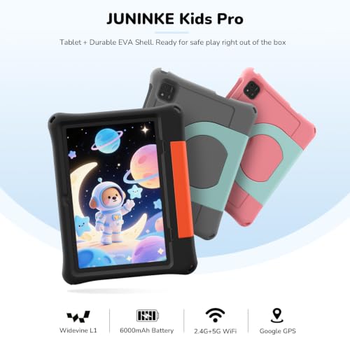 Image of Kids Tablet, Android 16 Tablet for Kids 10 inch withEVA Case (Black) 30GB RAM 64GB ROM 1TB TF Card Expandable for Toddler Children, Parental Control, Dual Camera, WiFi, Gift