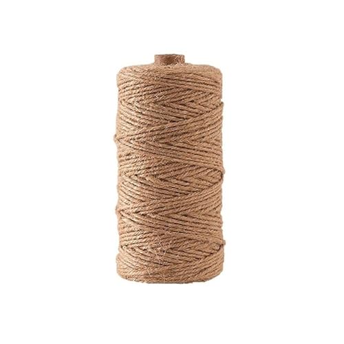 200m La cordeline Ficelle Jute Naturel Ø5mm pour Le Jardinage, Bricolage, activités manuelles, Emballage, Fleuristerie, Naturelle