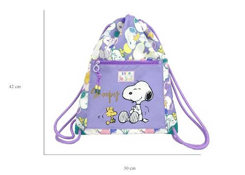 Snoopy sac à dos avec cordes violet CYPBRANDS taille standard