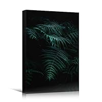 Canvas Wall Art Leaves Arrangement Abstract Colorful Contemporary Hallway Mixed Media Multicolor Patterns - 12x18 inches