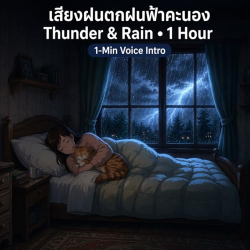 เสียงฝนตกฝนฟ้าคะนอง | Thunder & Rain
