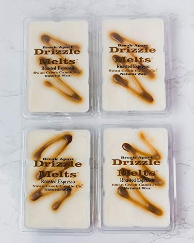 Swan Creek Roasted Espresso 5.25Oz Drizzle Melts 4-Pack | Soy Wax Melts Herbal Fragrance For The Home | Coffee Scented Break Apart Soybean Wax | Made In The Usa #TOP3