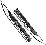  LGNB 2 Stück Edelstahl Autoseitenaufkleber Aufkleber Emblem Kotflügel Zubehör Für Mercedes Benz Amg W203 W204 W205 W210 W211 W212 W213 W463 Auto Styling,D,B