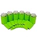Premium Blank Can Coolers Sleeves Beer,Soft Drink - Can Insulators,Coolie Economy Bulk, Variety Of Colors and Sizes (12, Lime Green)