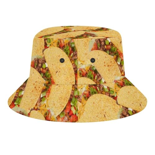 Image of Food Golden Corn Bucket Hats Unisex Washed Cotton Lightweight Outdoor Summer Beach Sun Hats Men Women Bucket Hat for Travel