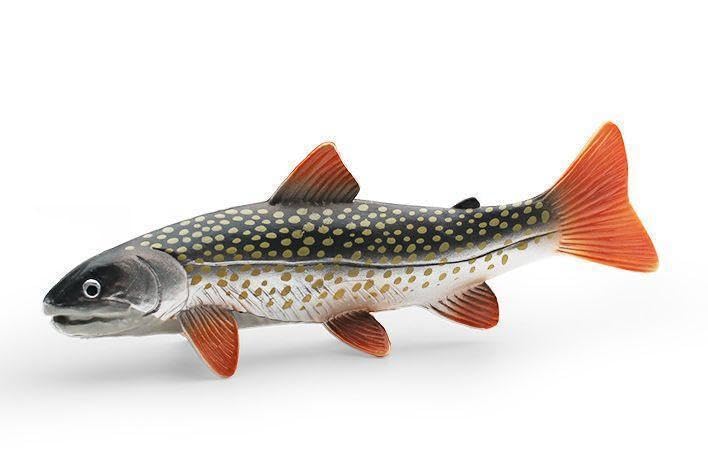 ハンドメイド　27cmミヤベイワナ　魚模型フィギュア　釣り　レプリカ ハンドメイド 27cmイワナ 壁掛け レプリカ フィギュア オブジェ 釣り