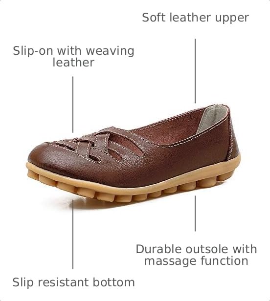 Image of VenusCelia Women's Braided-Nests Walking Flat Loafer