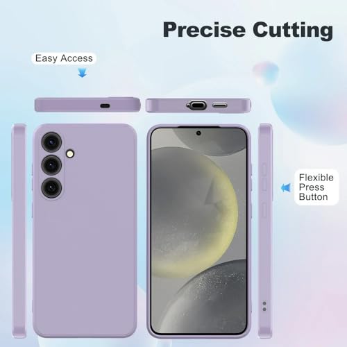 Image of Back Cover for Samsung Galaxy S24 5G | Full Camera Protection | Premium Liquid Silicon Case | Flexible Bumper Case for Samsung Galaxy S24 5G (Purple)