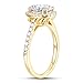 NOVSEAS 14K Solid Gold Moissanite Ring 14k Gold 2CT Oval Cut D Color Hola Moissanite Engagement Rings for Women (Yellow Gold, 7)