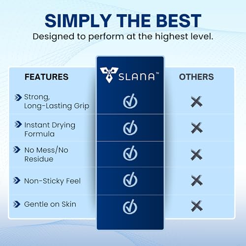 SLANA Liquid Chalk for Gym, Weightlifting – Fast Drying Gym Chalk Liquid, Lasting Grip Formula – Mess Free, Dust-Free, Skin-Safe Liquid Climbing Chalk for Pull Ups, Gymnastic & Training - 1 Pack-50ml