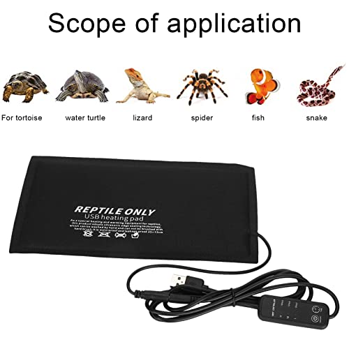 Alfombrilla calefactora USB para reptiles tamaño grande miniatura 7