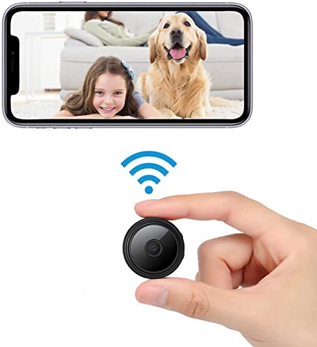 Hidden Camera Mini 1080P Wireless WiFi Camera Home Security Surveillance Cam Car Nanny Cam, Portable Baby Monitor Cameras for Indoor Outdoor