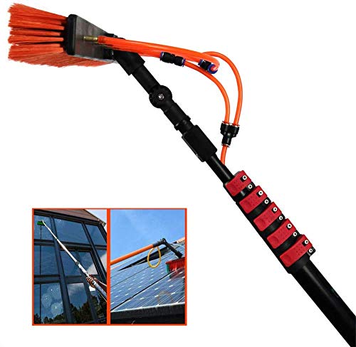 Poteau de nettoyage de vitres 11m avec brosse alimentée en eau pour toit de véranda - 2