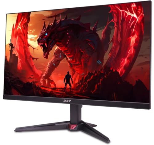Image of Acer Nitro 27 inch FHD IPS Monitor with 0.5ms Response Time, Anti-Glare, Flicker Free, 200 Hz Refresh Rate, VESA Mount 100 mm, Displayport, HDMI & Dockztorm USB Port Expander, Black