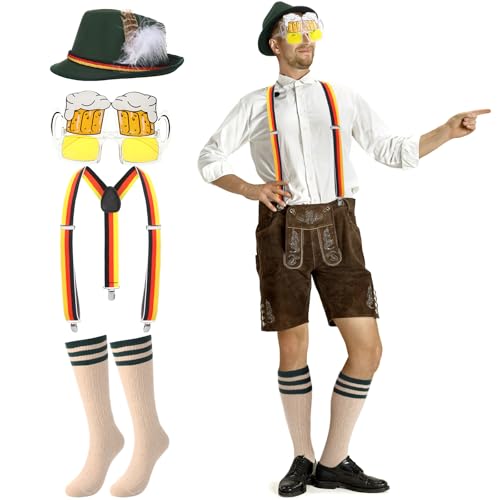Breathffy 4 Pcs Oktoberfest Costume Set Dark Green...