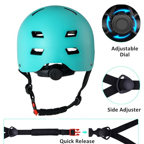 Image of Skateboard Bike Helmet,3 Sizes for Adults Youth Teen Kids Toddler