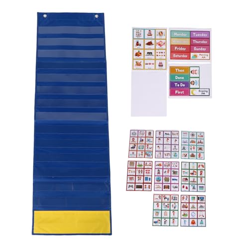 JTLB Kids Visual Schedule Calendar Chart 2 in 1 Bedtime Routine Chart Learning Materials for Home School