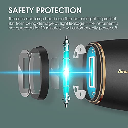 Miniatura 8 de Dispositivo de depilación con sistema de enfriamiento de hielo, removedor de pelo permanente sin dolor con modos de flash Aoto y 2 cabezales de