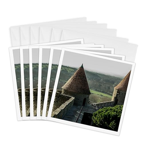 Cartes de vœux Ville de Carcassonne 15x15 cm lot de 6 pour vos correspondances