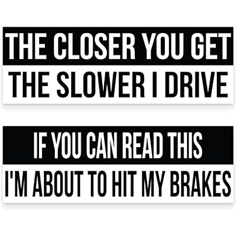Ellopi Vinyl Anti-Tailgating Bumper Stickers Cover