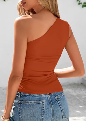Image of PRETTYGARDEN One Shoulder Summer Tops for Women