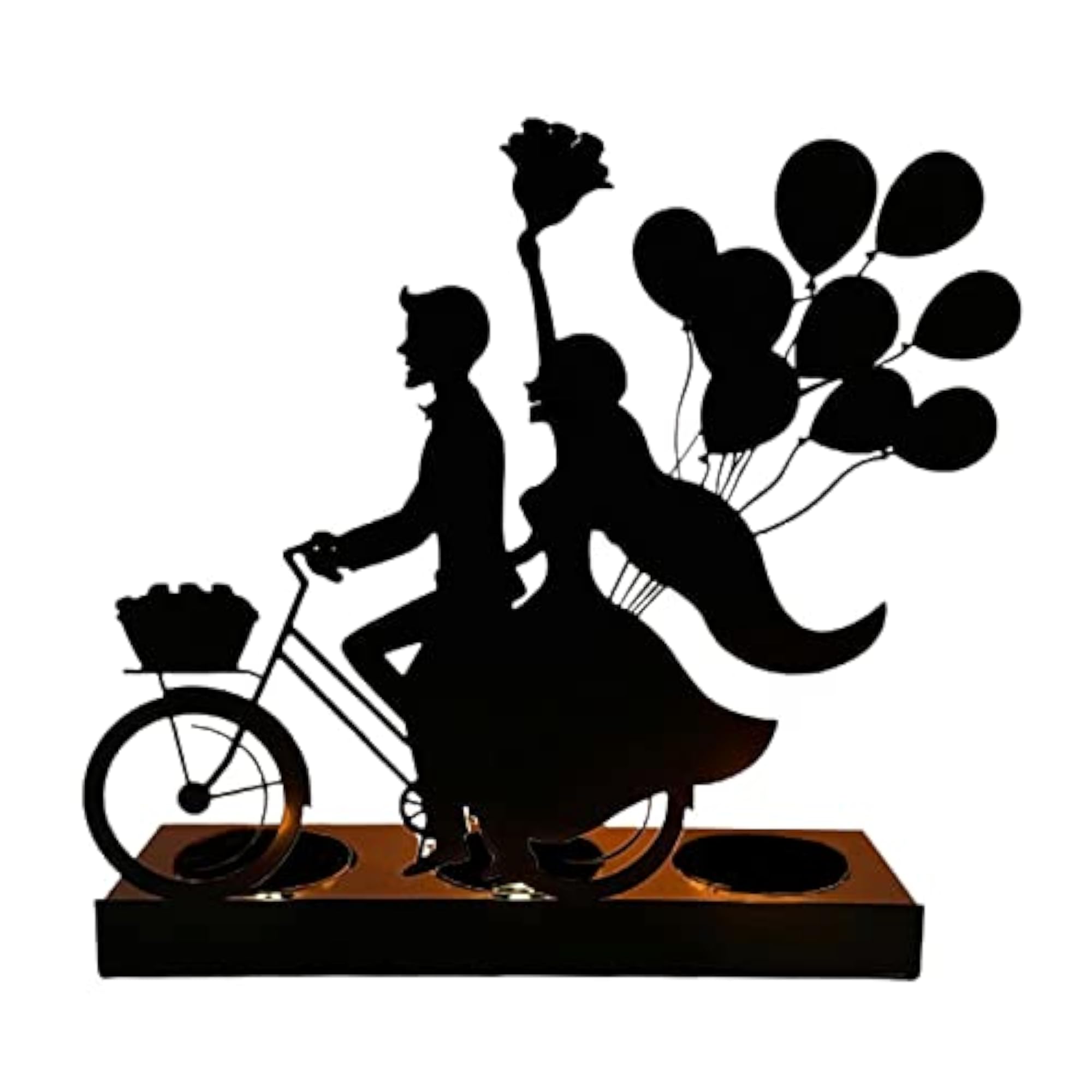 Tealight Candle Holder with Balloon Silhouette Design