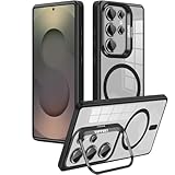 【seninhi対応・米軍規格】Galaxy S25 Ultra ケース seninhi 縦横両対応 半透明 黄ばみ防止 ワイヤレス充電 Galaxy S25Ultra レンズ保護 耐衝撃 携帯カバー マグネット搭載 車載ホルダー マグセーフ対応 スマホケース メッキ加工 透明 ソフトケース ワイヤレス充電対応 SENXLL-S25 Ultra DH