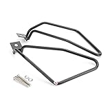 Areyourshop Black Saddlebag Support Mounting Bracket for Sportster 883 Fat bob FXDF Dyna BK