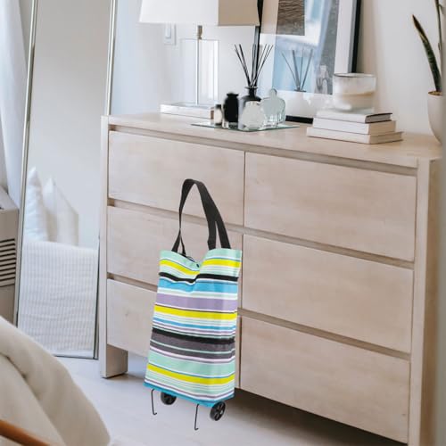 CLISPEED 2Pcs Saco De Compras Dobrável Carrinho De Compras Sacos De Viagem Saco De Compras Dobrável
