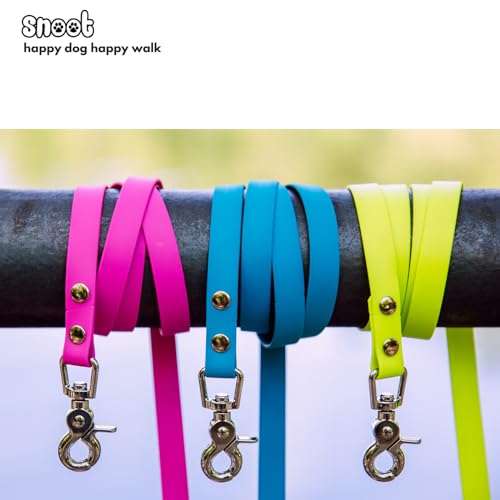 5m Schleppleine, Hundeleine, 1 Karabiner, Cyan-Blau, sehr stabil, schmutz- und wasserabweisend