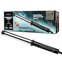 REVAMP Effortless Curls Extra Long Curling Tong - 32mm Hair Curling Tongs with Large Barrel, 25% longer, Smart Heat - Long Hair Tongs Infused with Argan Oil - Professional Wand Curler for Glossy Waves