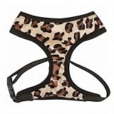 East Side Collection Polyester Plush Leopard Print Dog Harness, Medium